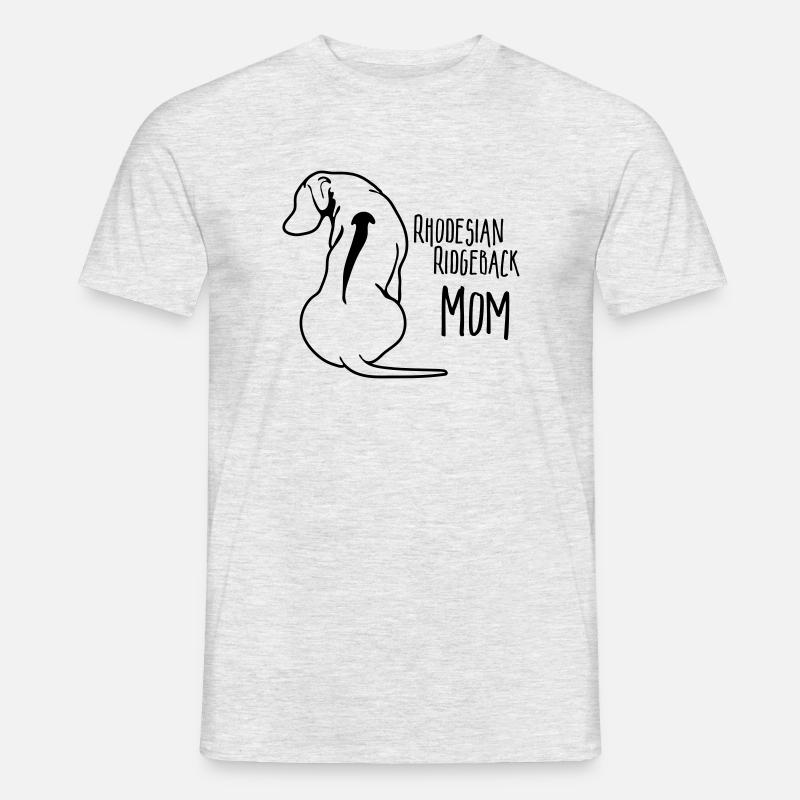 RHODESIAN RIDGEBACK MOM chien chiens Mama Wilsigns - T-shirt homme - gris chiné