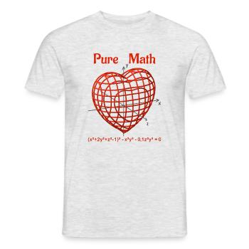 Heart Function 3D - Pure Math - Men's T-Shirt - heather grey - Front - AI Model Male 178 dark (178cm)