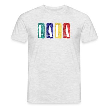 PAPA Zebra Farbpanel - Männer T-Shirt - Grau meliert - Vorne - AI Model Male 178 dark (178cm)