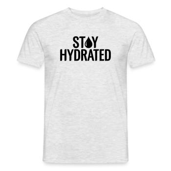 Slogan Restez Hydraté - Citation Fitness & Sport - T-shirt homme - gris chiné - Devant - AI Model Male 178 dark (178cm)