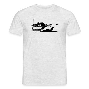 Tank M1 Abrams - Men's T-Shirt - heather grey - Front - AI Model Male 178 dark (178cm)