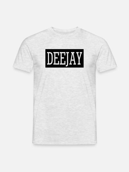 deejay dj musik aufkleber sticker patch bassparty - Männer T-Shirt - Grau meliert