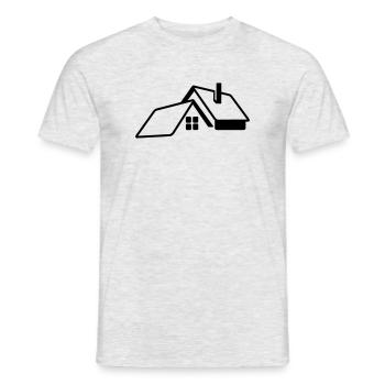 Logo transparent de la maison - T-shirt homme - gris chiné - Devant - AI Model Male 178 dark (178cm)