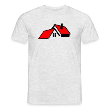 House with red roof logo - Men's T-Shirt - heather grey - Front - AI Model Male 178 dark (178cm)