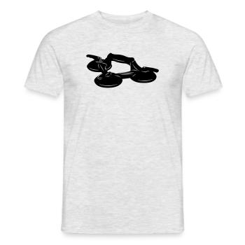 Glasstaubsauger mit drei Saugnäpfen - Männer T-Shirt - Grau meliert - Vorne - AI Model Male 178 dark (178cm)