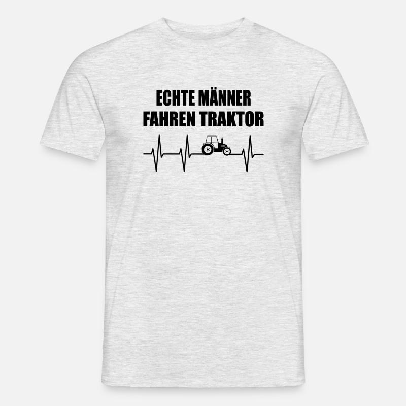 Traktor - Männer T-Shirt - Grau meliert