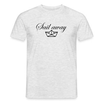 Sail Away Schiffchen - Männer T-Shirt - Grau meliert - Vorne - AI Model Male 178 dark (178cm)