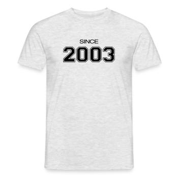 Depuis 2003 année de naissance ou d'évènement - T-shirt homme - gris chiné - Devant - AI Model Male 178 dark (178cm)