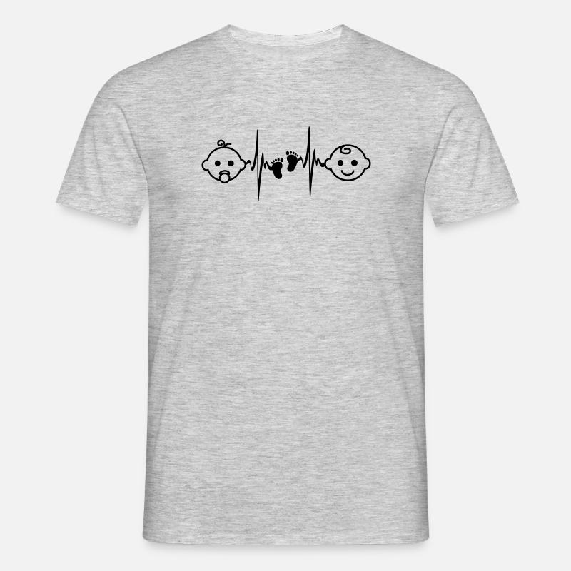 Baby Mädchen oder Junge - Männer T-Shirt - Grau meliert