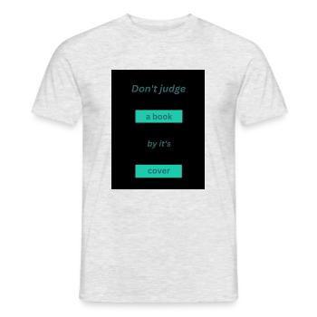 Ne jugez pas un livre par sa couverture - T-shirt homme - gris chiné - Devant - AI Model Male 178 dark (178cm)