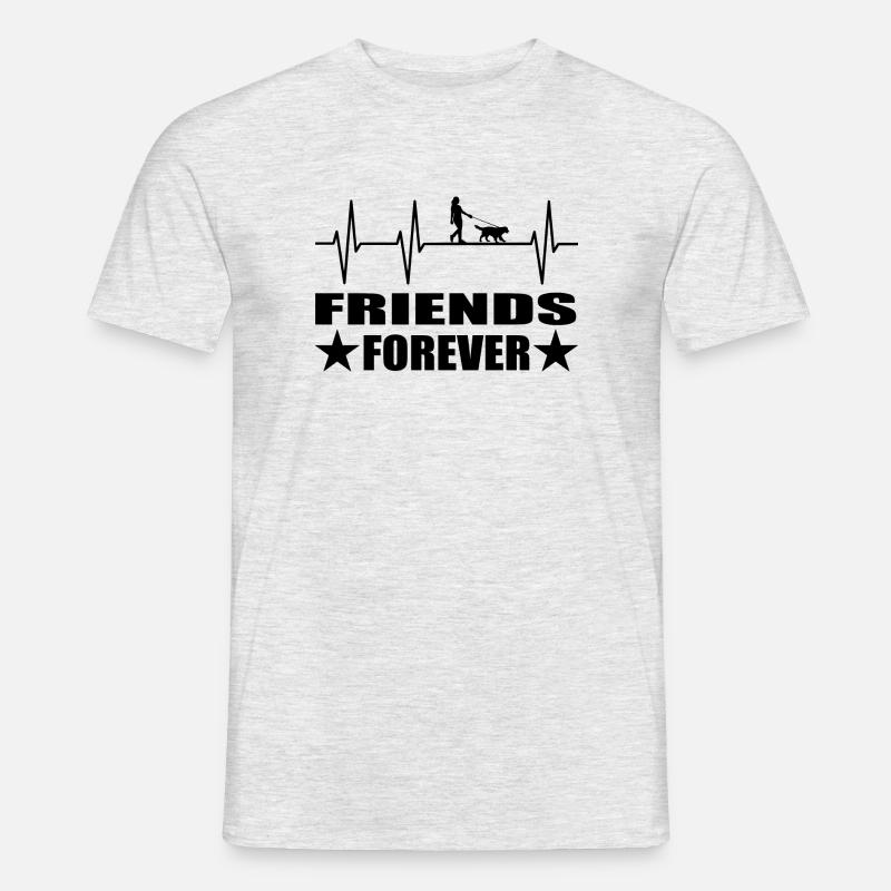 Hund - Männer T-Shirt - Grau meliert