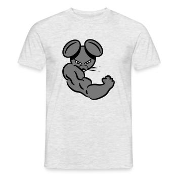 starke maus - Männer T-Shirt - Grau meliert - Vorne - AI Model Male 178 dark (178cm)