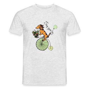 Time goes by - Men's T-Shirt - heather grey - Front - AI Model Male 178 dark (178cm)