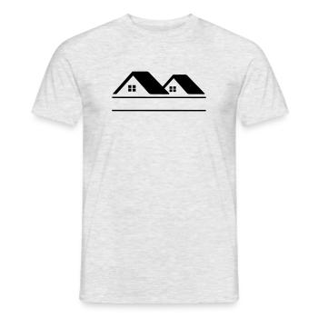 Bannière de texte Maisons - T-shirt homme - gris chiné - Devant - AI Model Male 178 dark (178cm)