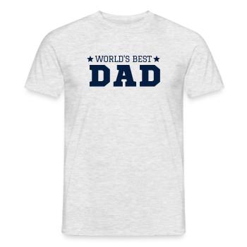 World's Best Dad - Männer T-Shirt - Grau meliert - Vorne - AI Model Male 178 dark (178cm)