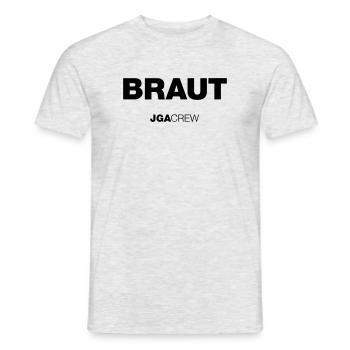 JGA: Team Braut (Jungesellinnenabschied) - Männer T-Shirt - Grau meliert - Vorne - AI Model Male 178 dark (178cm)