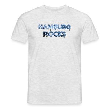 Hamburg Rocks - Men's T-Shirt - heather grey - Front - AI Model Male 178 dark (178cm)