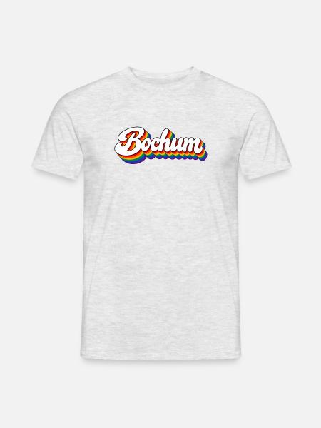 Bochum - Regenbogen - Ruhrpott - Deutschland - Männer T-Shirt - Grau meliert