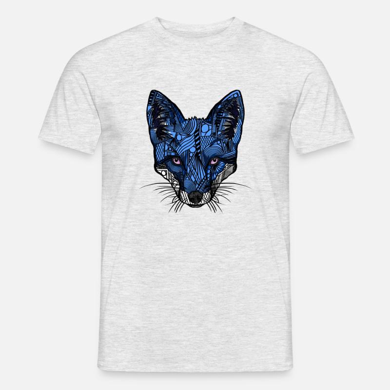 Blaufuchs - Männer T-Shirt - Grau meliert