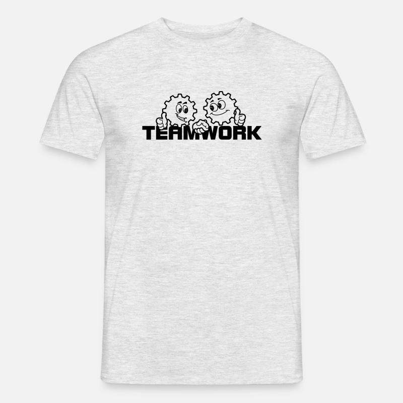 Teamarbeit 3 - Männer T-Shirt - Grau meliert