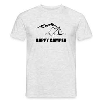 camping - Männer T-Shirt - Grau meliert - Vorne - AI Model Male 178 dark (178cm)