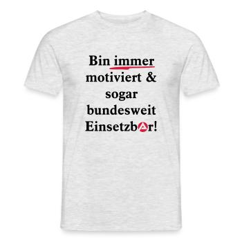 Employment Office shirt nationwide applicable - Men's T-Shirt - heather grey - Front - AI Model Male 178 dark (178cm)