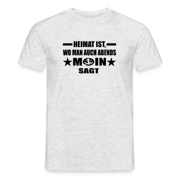 Moin - Männer T-Shirt - Grau meliert - Vorne - AI Model Male 178 dark (178cm)