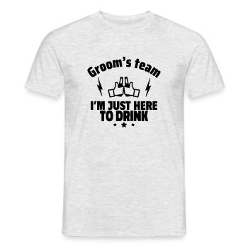 L’équipe du marié - T-shirt homme - gris chiné - Devant - AI Model Male 178 dark (178cm)
