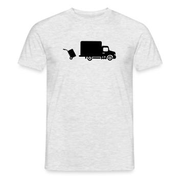 Moving van with handcart - Men's T-Shirt - heather grey - Front - AI Model Male 178 dark (178cm)