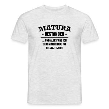 Matura Österreich bestanden Maturant Maturantin - Männer T-Shirt - Grau meliert - Vorne - AI Model Male 178 dark (178cm)