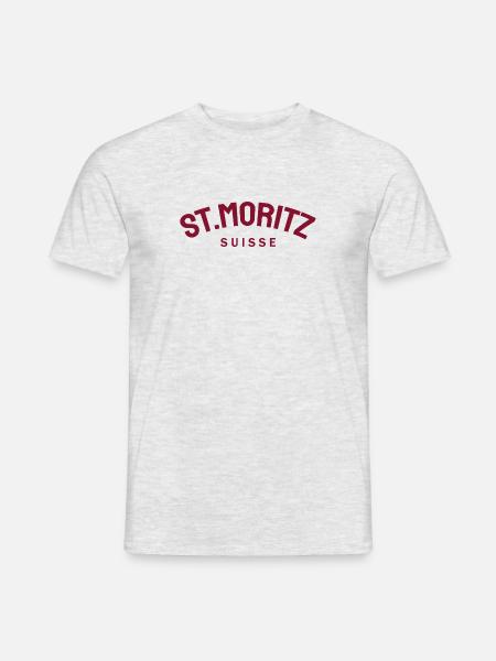 St. Moritz - Suisse - Switzerland - Swiss - Men's T-Shirt - heather grey