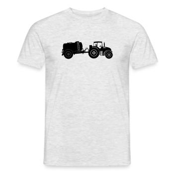 Tracteur avec citerne vautour - T-shirt homme - gris chiné - Devant - AI Model Male 178 dark (178cm)
