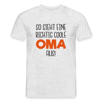 Coole OMA - Männer T-Shirt - Grau meliert - Vorne - AI Model Male 178 dark (178cm)