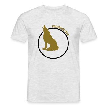 wolfsrudel_crew_02 - Männer T-Shirt - Grau meliert - Vorne - AI Model Male 178 dark (178cm)