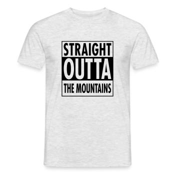 Straight Outta The Mountains - Männer T-Shirt - Grau meliert - Vorne - AI Model Male 178 dark (178cm)