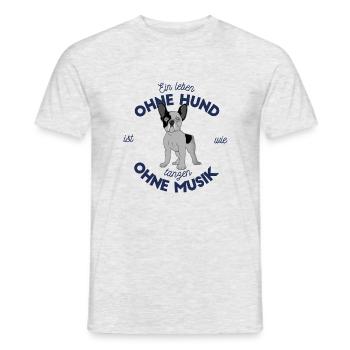 Hundeliebe - Männer T-Shirt - Grau meliert - Vorne - AI Model Male 178 dark (178cm)