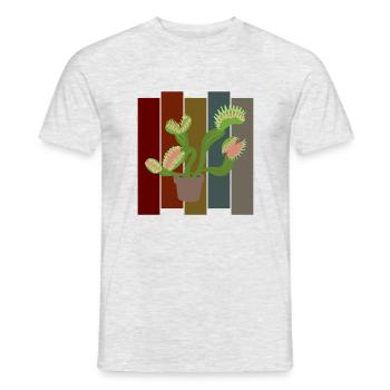 Venus Piège à mouches retro - T-shirt homme - gris chiné - Devant - AI Model Male 178 dark (178cm)