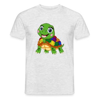arc-en-ciel tortue lgbt tank animal lgbtqia - T-shirt homme - gris chiné - Devant - AI Model Male 178 dark (178cm)