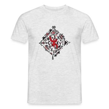 Berbermotiv Kabyle z Amazigh - Männer T-Shirt - Grau meliert - Vorne - AI Model Male 178 dark (178cm)