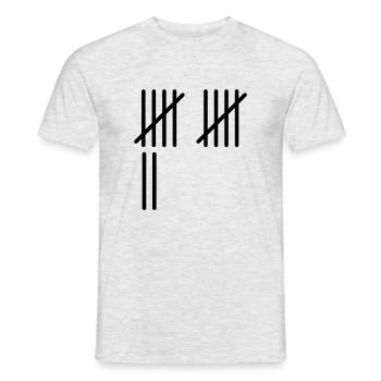 12 Stripes - Men's T-Shirt - heather grey - Front - AI Model Male 178 dark (178cm)
