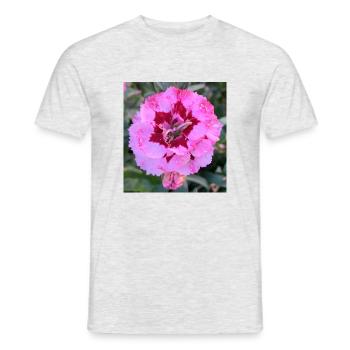 Blume rosa - Männer T-Shirt - Grau meliert - Vorne - AI Model Male 178 dark (178cm)