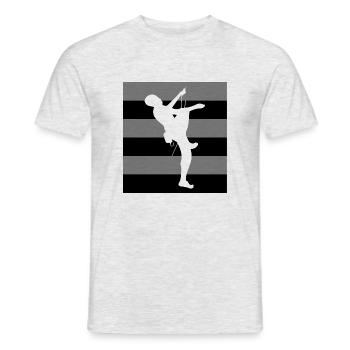 climbing - Männer T-Shirt - Grau meliert - Vorne - AI Model Male 178 dark (178cm)