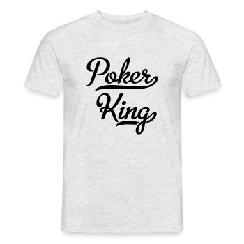 Poker - T-shirt homme - gris chiné - Devant - AI Model Male 178 dark (178cm)