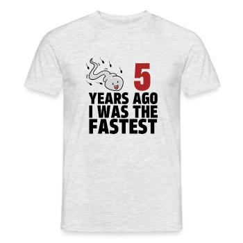 5 Years Ago I Was The Fastest - Men's T-Shirt - heather grey - Front - AI Model Male 178 dark (178cm)