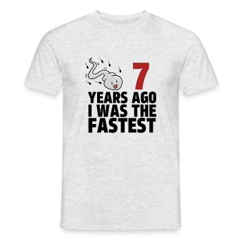 7 Years Ago I Was The Fastest - Men's T-Shirt - heather grey - Front - AI Model Male 178 dark (178cm)