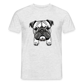 Bulldog Français Chien Anglais 8 - T-shirt homme - gris chiné - Devant - AI Model Male 178 dark (178cm)