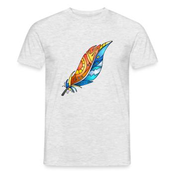 Plume - T-shirt homme - gris chiné - Devant - AI Model Male 178 dark (178cm)