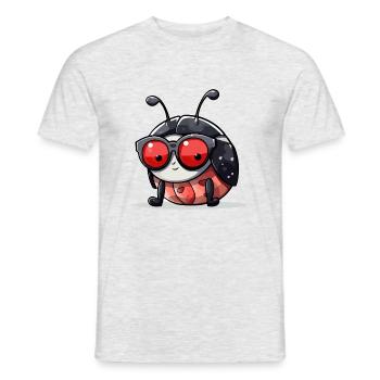 Aki Marienkäfer - Männer T-Shirt - Grau meliert - Vorne - AI Model Male 178 dark (178cm)