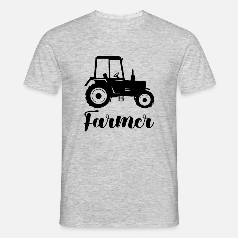 traktor farmer - Männer T-Shirt - Grau meliert