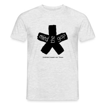 blockedTitle - Männer T-Shirt - Grau meliert - Vorne - AI Model Male 178 dark (178cm)